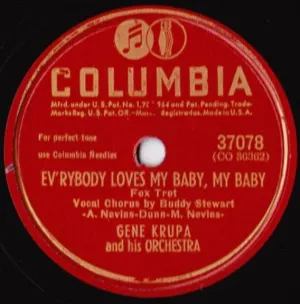 Pochette de Ev'rybody Loves My Baby, My Baby / Just the Other Day de Gene Krupa and His Orchestra