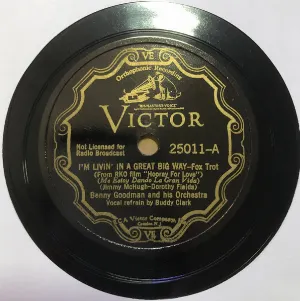 Pochette de I'm Living in a Great Big Way / Hooray for Love de Benny Goodman and His Orchestra