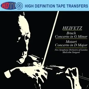 Pochette de Bruch: Violin Concerto no. 1, op.26 / Mozart: Violin Concerto no.4 in D major, K. 218 de Sir Malcolm Sargent - New Symphony Orchestra of London - Wolfgang Amadeus Mozart - Max Bruch - Jascha Heifetz