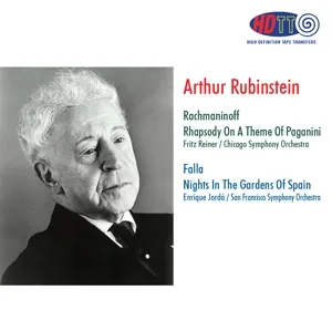 Pochette de Rachmaninoff: Rhapsody on a Theme of Paganini / Falla: Nights in the Gardens of Spain de Manuel de Falla - Sergei Rachmaninoff - Chicago Symphony Orchestra - Fritz Reiner - Arthur Rubinstein - San Francisco Symphony