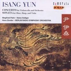 Pochette de Concerto for Violoncello and Orchestra / Sonata for Oboe, Harp and Viola de Isang Yun - Hans Zender - Rundfunk‐Sinfonieorchester Berlin - Heinz Holliger