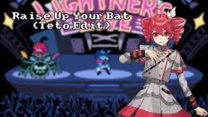 Pochette de Raise Up Your Bat (Teto Edit) || Deltarune +SVP de Kasane Teto