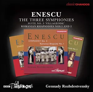 Pochette de The Three Symphonies de George Enescu - Gennady Rozhdestvensky - BBC Philharmonic