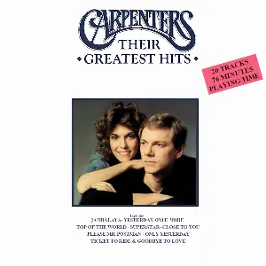 Pochette Only Yesterday: Richard & Karen Carpenter’s Greatest Hits