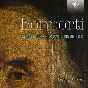 Pochette de Sonatas, op. 2 for 2 Violins and B.C. de Francesco Antonio Bonporti