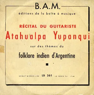 Pochette Récital du guitariste Atahualpa Yupanqui
