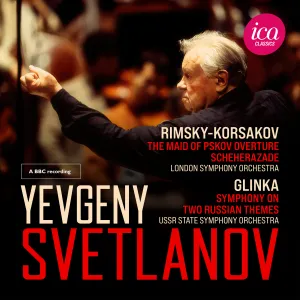 Pochette de Rimsky-Korsakov: The Maid of Pskov Overture / Scheherazade / Glinka: Symphony on Two Russian Themes de Nikolai Rimsky‐Korsakov - State Academic Symphony Orchestra of Russia “Evgeny Svetlanov” - Yevgeny Svetlanov - Mikhail Glinka