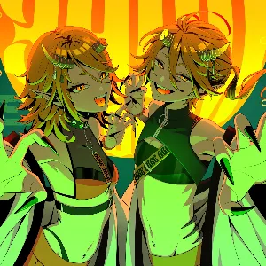 Pochette de 鬼の首 Ver. 鏡音リン・レン de Kagamine Len