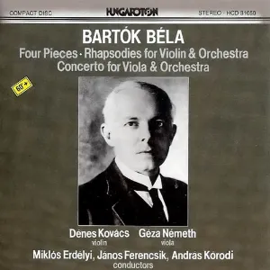 Pochette Four Pieces / Rhapsodies For Violin & Orchestra / Concerto For Viola & Orchestra