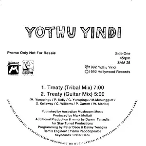 Pochette de Treaty (Remixes) de Yothu Yindi