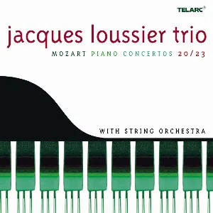 Pochette de Mozart Piano Concertos No. 20 / No. 23 de Jacques Loussier Trio