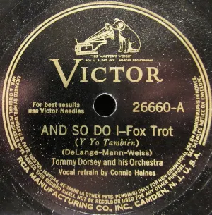 Pochette de And So Do I / The One I Love de Tommy Dorsey and His Orchestra