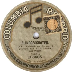 Pochette de Blindgeschoten / Visschersbede de Willy Derby