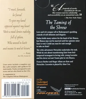 Pochette de The Taming of the Shrew de William Shakespeare
