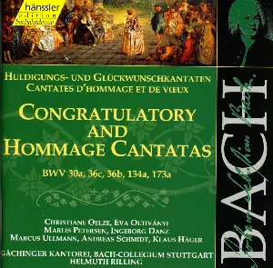 Pochette Congratulatory and Hommage Cantatas
