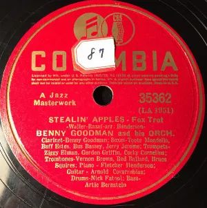 Pochette de Stealin' Apples / Opus Local 802 de Benny Goodman and His Orchestra