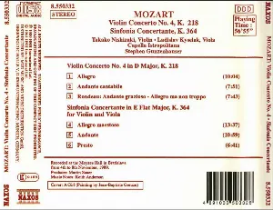 Pochette Violin Concerto no. 4 / Sinfonia Concertante