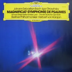 Pochette de Bach: Magnificat / Strawinsky: Symphonie de Psaumes de Johann Sebastian Bach - Chor der Deutschen Oper Berlin - Igor Stravinsky - Herbert von Karajan - Berliner Philharmoniker