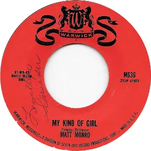 Pochette de My Kind of Girl / This Time de Matt Monro