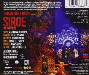 Pochette de Siroe re di Persia de Franco Fagioli - Max Emanuel Cenčić - Armonia Atenea - George Petrou - Johann Adolf Hasse