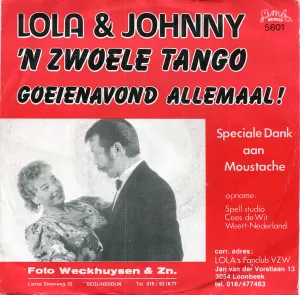 Pochette de ’n Zwoele tango de Johnny Blenco