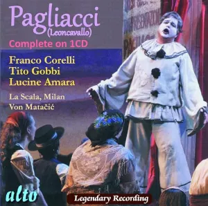 Pochette de Pagliacci de Renato Capecchi - Gabriella Tucci - Cornell MacNeil - Francesco Molinari‐Pradelli - Orchestra dell’Accademia Nazionale di Santa Cecilia - Ruggero Leoncavallo - Mario Del Monaco - Coro dell’Accademia Nazionale di Santa Cecilia