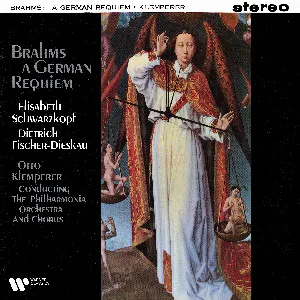 Pochette de A German Requiem, op. 45 de Dietrich Fischer‐Dieskau - Philharmonia Orchestra - Philharmonia Chorus - Johannes Brahms - Otto Klemperer - Elisabeth Schwarzkopf