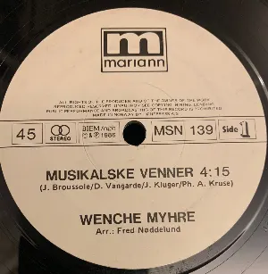Pochette de Musikalske venner / Scantertainment de Wenche Myhre