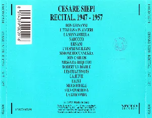 Pochette de Cesare Siepi: Recital 1947 – 1957 de Cesare Siepi