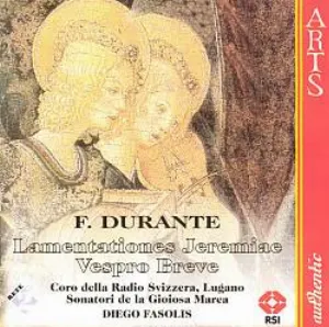 Pochette de Lamentationes Jeremiæ Prophetæ / Vespro Breve de Diego Fasolis - Sonatori de la Gioiosa Marca - Coro della Radio Svizzera, Lugano