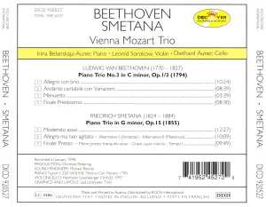 Pochette de Beethoven: Piano Trio No. 3 In C Minor / Smetana: Piano Trio In G Minor de Ludwig van Beethoven - Bedřich Smetana