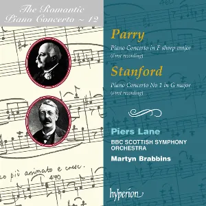 Pochette de The Romantic Piano Concerto, Volume 12: Parry: Piano Concerto in F-sharp major / Stanford: Piano Concerto no. 1 in G major de Martyn Brabbins - BBC Scottish Symphony Orchestra - Sir Charles Villiers Stanford - Hubert Parry - Piers Lane