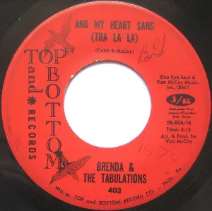 Pochette de And My Heart Sang (Tra La La) / Lies Lies Lies de Brenda & the Tabulations