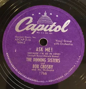 Pochette de Ask Me! / Oklahoma Hills de Bob Crosby and His Orchestra