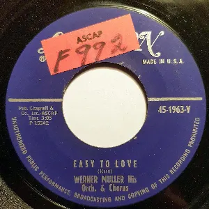 Pochette de Easy to Love / The Hawaiian Wedding Song de Werner Müller und sein Orchester