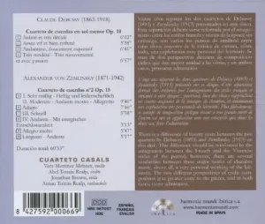 Pochette Debussy: Cuarteto de cuerdas en sol menor, op. 10 / Zemlinsky: Cuarteto de cuerdas n.º 2, op. 15