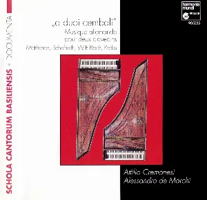 Pochette de „a duoi cembali“ – Musique allemande pour deux clavecins de Johann Ludwig Krebs - Wilhelm Friedemann Bach - Alessandro De Marchi