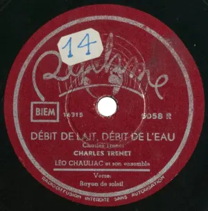 Pochette de Débit de lait, débit de l'eau de Charles Trenet