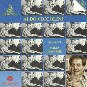 Pochette de piano recital Mozart Liszt Falla de Aldo Ciccolini