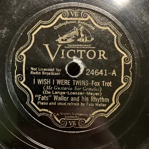 Pochette de I Wish I Were Twins / Armful O' Sweetness de Fats Waller and His Rhythm