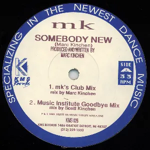 Pochette de Somebody New de MK