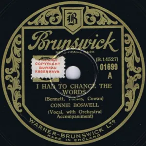Pochette de I Had to Change the Words / In Other Words We're Through de Connee Boswell