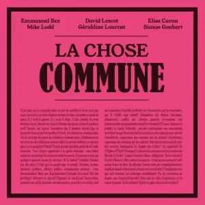 Pochette de La Chose Commune de Emmanuel Bex