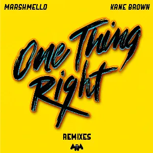 Pochette de One Thing Right (remixes) de Marshmello - Kane Brown