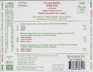 Pochette de Violin Concerto no. 23 / Sinfonie concertanti nos. 1 and 2 de Accademia I Filarmonici - Giovanni Battista Viotti - Alberto Martini