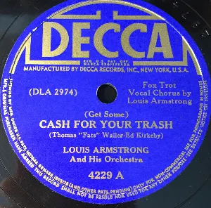 Pochette de Cash for Your Trash / I Never Knew de Louis Armstrong & His Orchestra