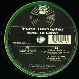 Pochette de Back to Earth de Yves Deruyter