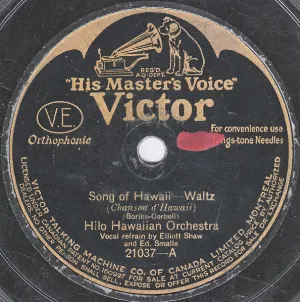 Pochette de Song of Hawaii / Dainty Miss de Nat Shilkret and His Orchestra