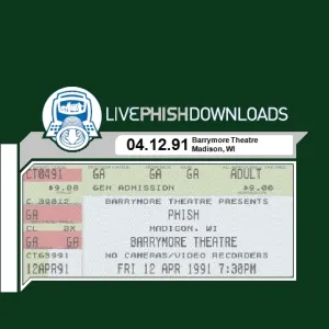 Pochette de 1991-04-12: Barrymore Theatre, Madison, WI, USA de Phish