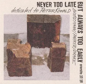 Pochette de Never Too Late But Always Too Early de William Parker - Peter Brötzmann - Hamid Drake
